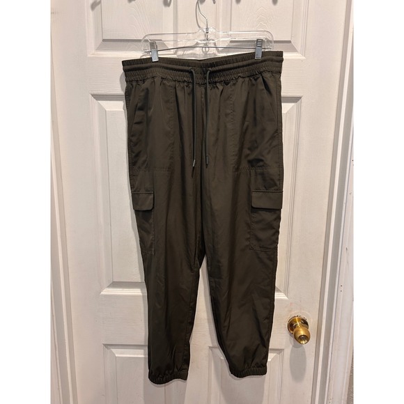 Old Navy Pants - Old Navy StretchTech Cargo Joggers Womens Large Olive Green Quick Dry Activewear